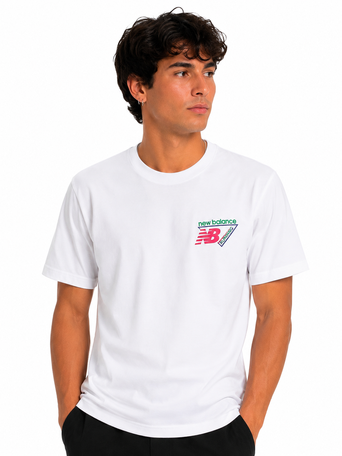 New Balance Uomo T-shirt MT61V4ZG Bianco