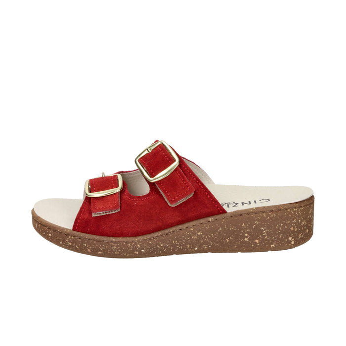 Cinzia Soft Damen Flache Hausschuhe NE8702 Rot