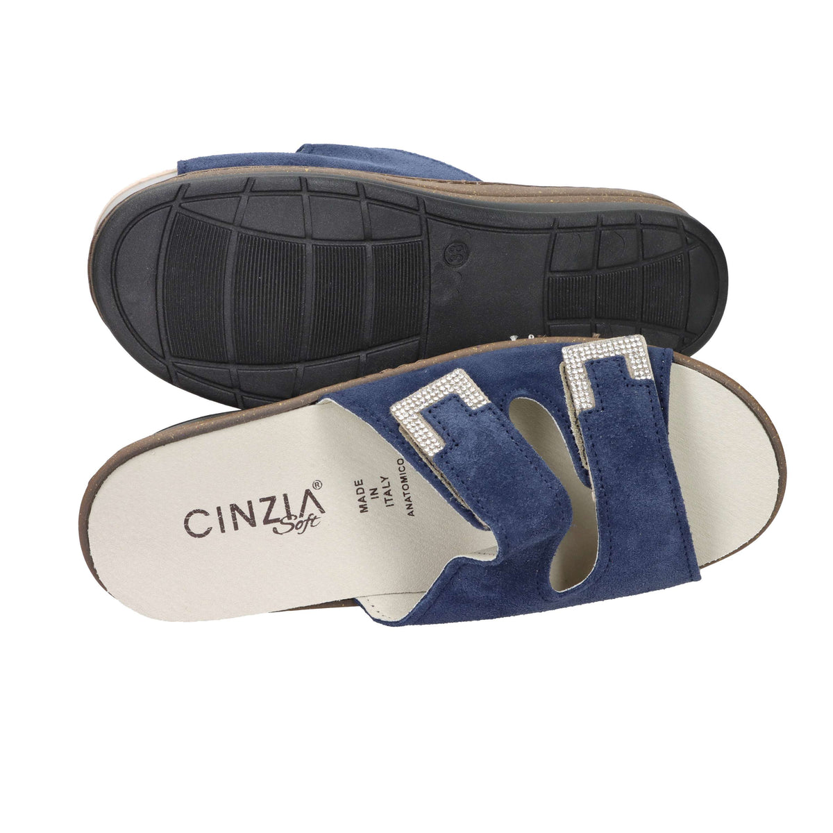 Cinzia Soft Damen Flache Hausschuhe NE1091 Blau