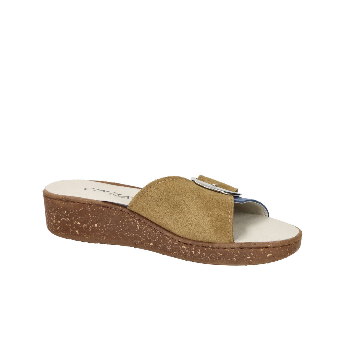 Cinzia Soft Damen Flache Hausschuhe NE8701 Blau/Leder