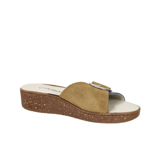 Cinzia Soft Damen Flache Hausschuhe NE8701 Blau/Leder
