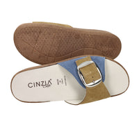 Cinzia Soft Damen Flache Hausschuhe NE8701 Blau/Leder