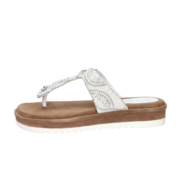 Cinzia Soft Damen Zehentrenner IT1060 Weiß