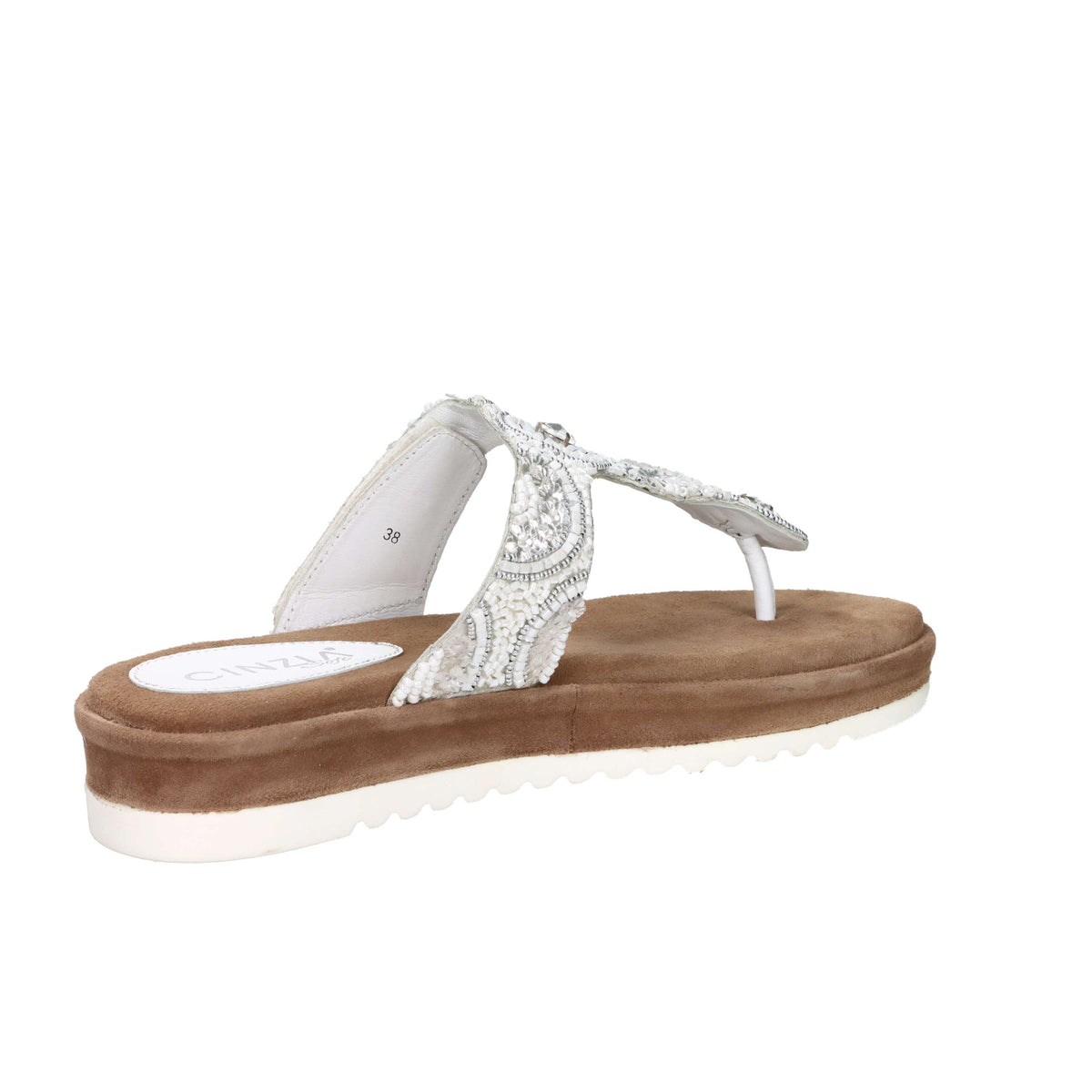 Cinzia Soft Damen Zehentrenner IT1060 Weiß