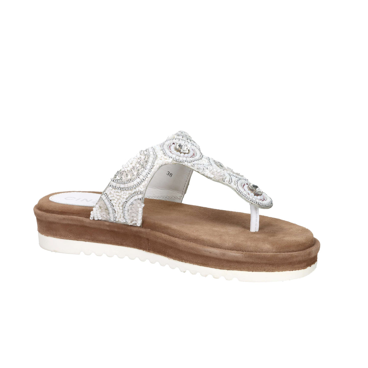 Cinzia Soft Damen Zehentrenner IT1060 Weiß