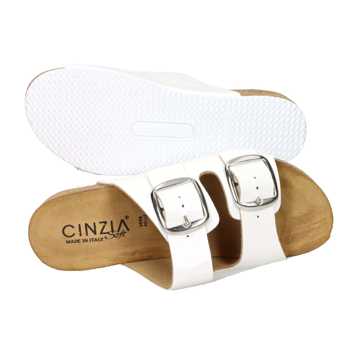 Cinzia Soft Damen Flache Hausschuhe GF20630C Weiß