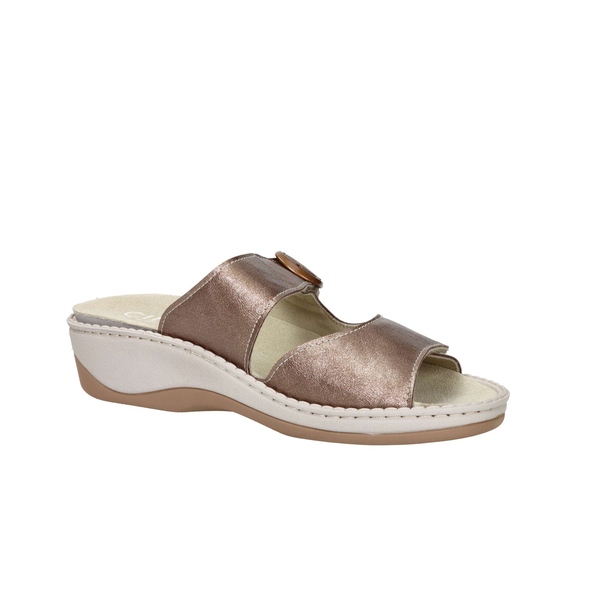 Cinzia Soft Damen flache Pantolette MZV58 Bronze