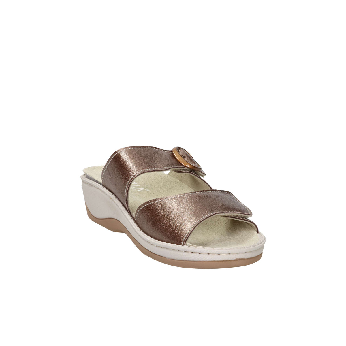 Cinzia Soft Damen flache Pantolette MZV58 Bronze