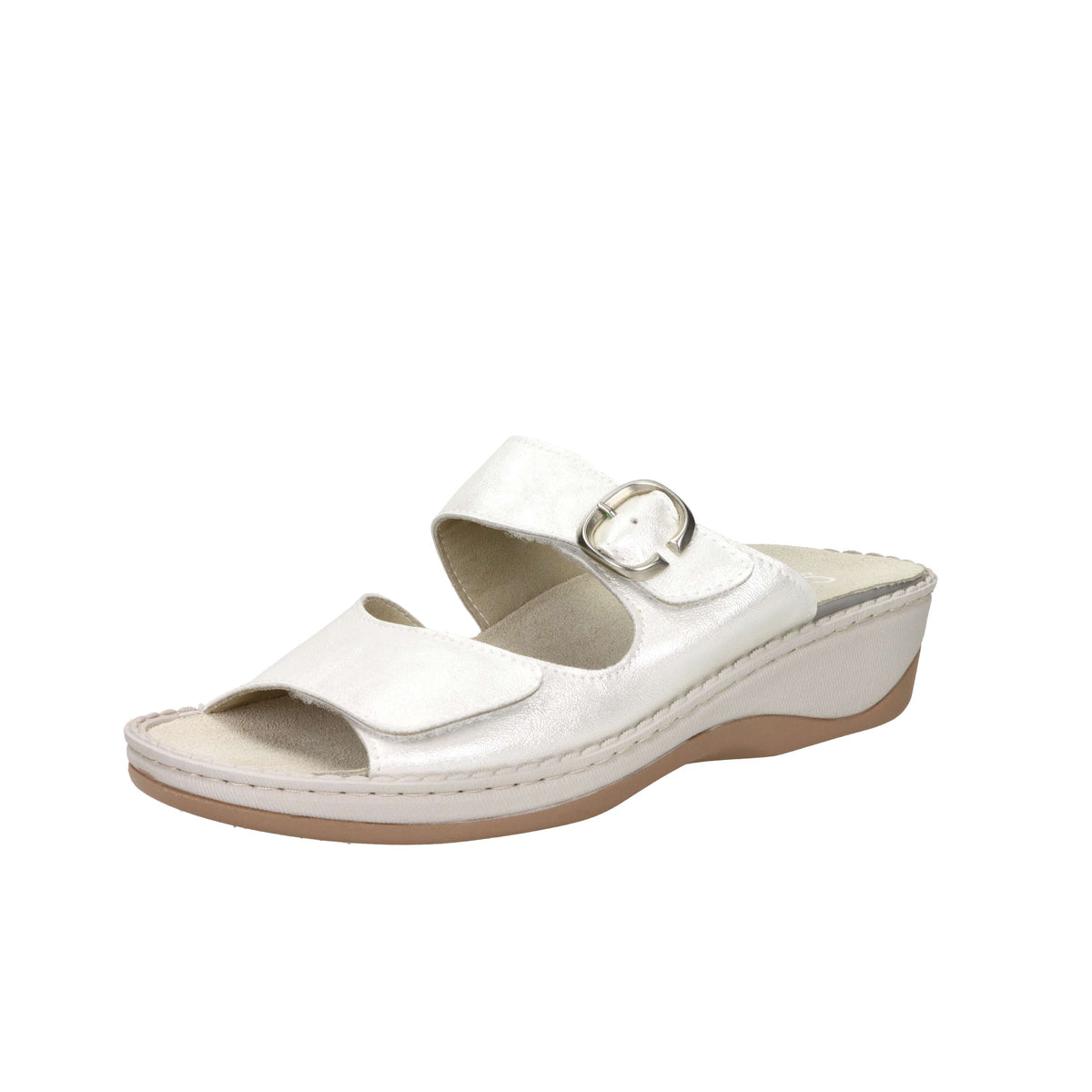 Cinzia Soft Damen flache Pantolette MZV58 Weiß