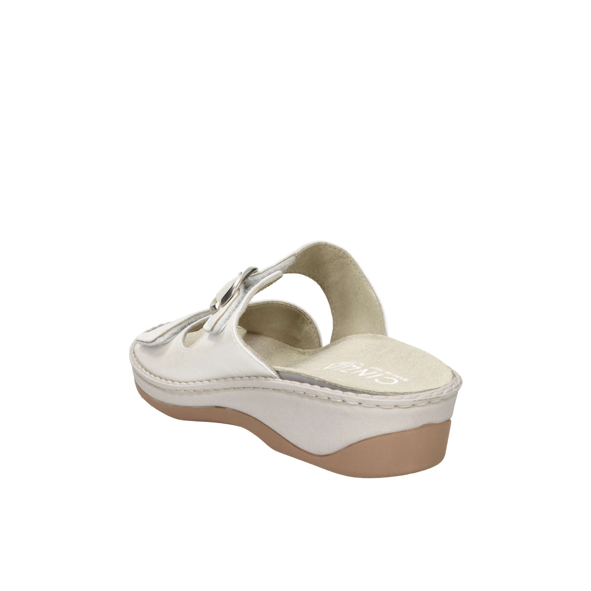 Cinzia Soft Damen flache Pantolette MZV58 Weiß