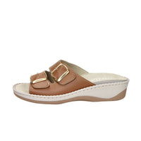 Cinzia Soft Damen flache Pantolette MZV110F-P Cuoio