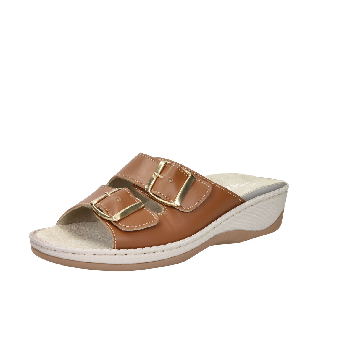 Cinzia Soft Damen flache Pantolette MZV110F-P Cuoio