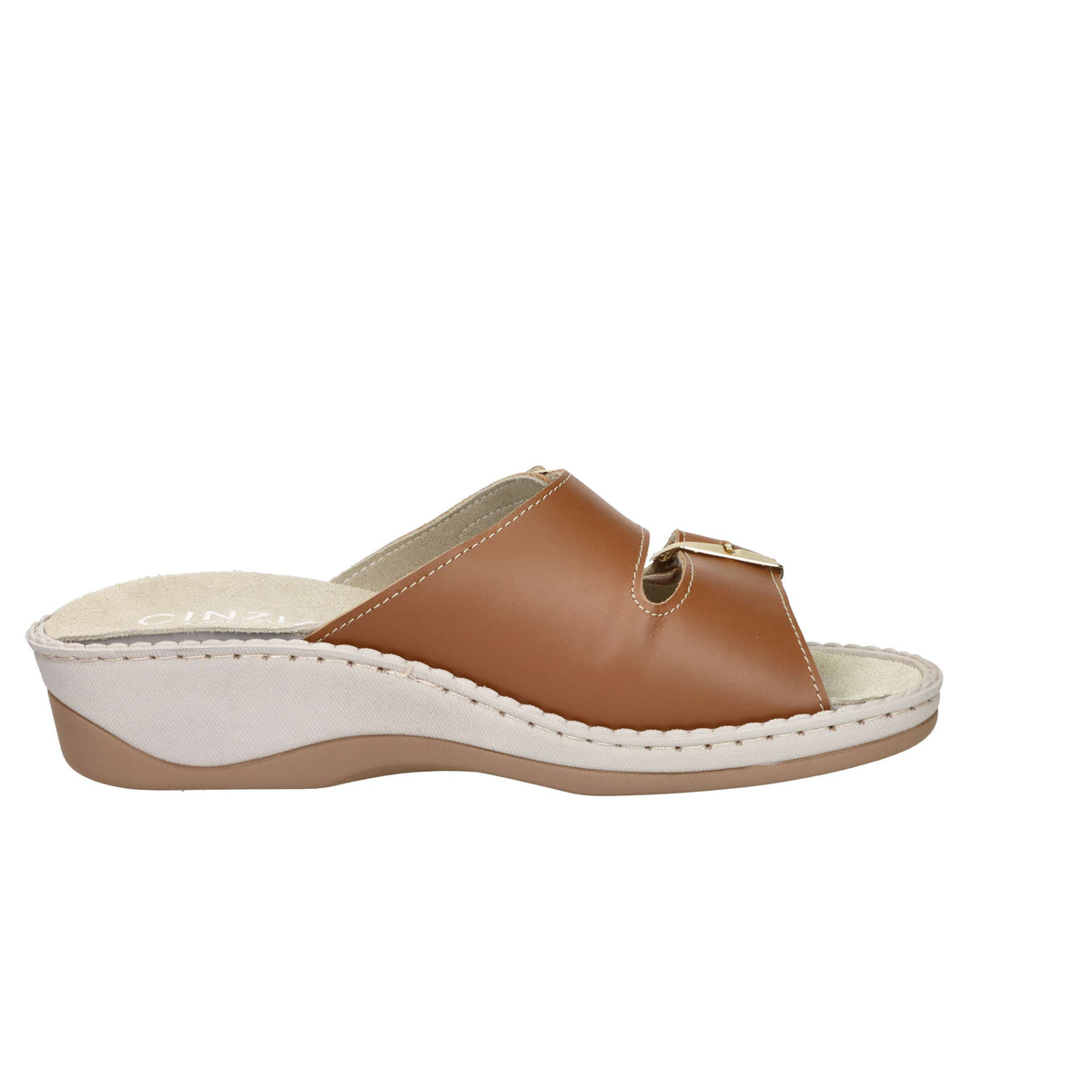 Cinzia Soft Damen flache Pantolette MZV110F-P Cuoio