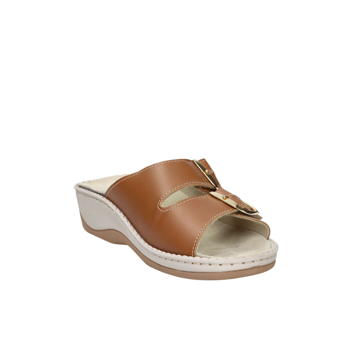 Cinzia Soft Damen flache Pantolette MZV110F-P Cuoio