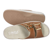 Cinzia Soft Damen flache Pantolette MZV110F-P Cuoio
