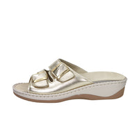 Cinzia Soft Damen flache Pantolette MZV110F Platin