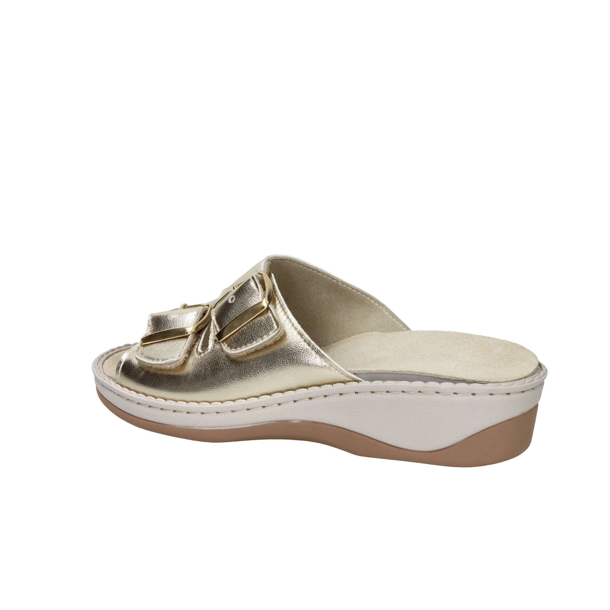 Cinzia Soft Damen flache Pantolette MZV110F Platin