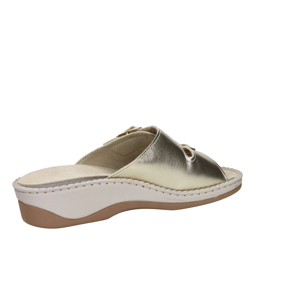 Cinzia Soft Damen flache Pantolette MZV110F Platin