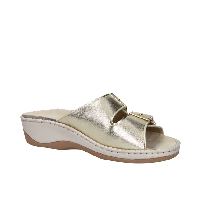 Cinzia Soft Damen flache Pantolette MZV110F Platin