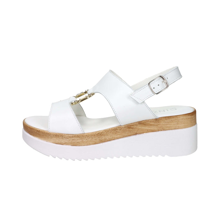 Cinzia Soft Donna Sandalo con zeppa IAF343520 Bianco
