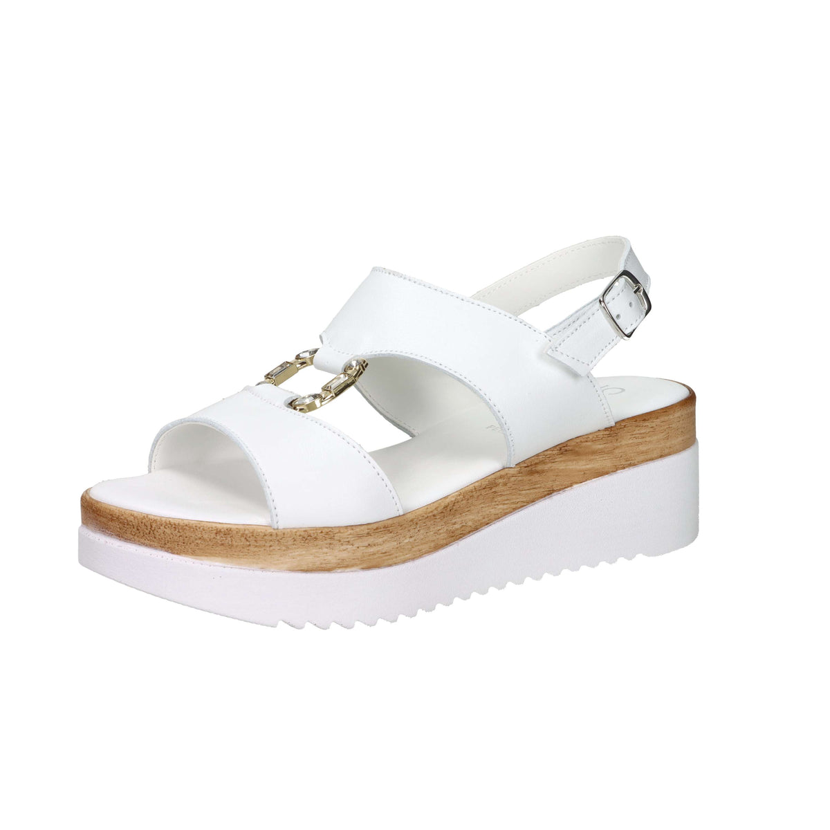 Cinzia Soft Damen Sandale mit Keilabsatz IAF343520 Weiß