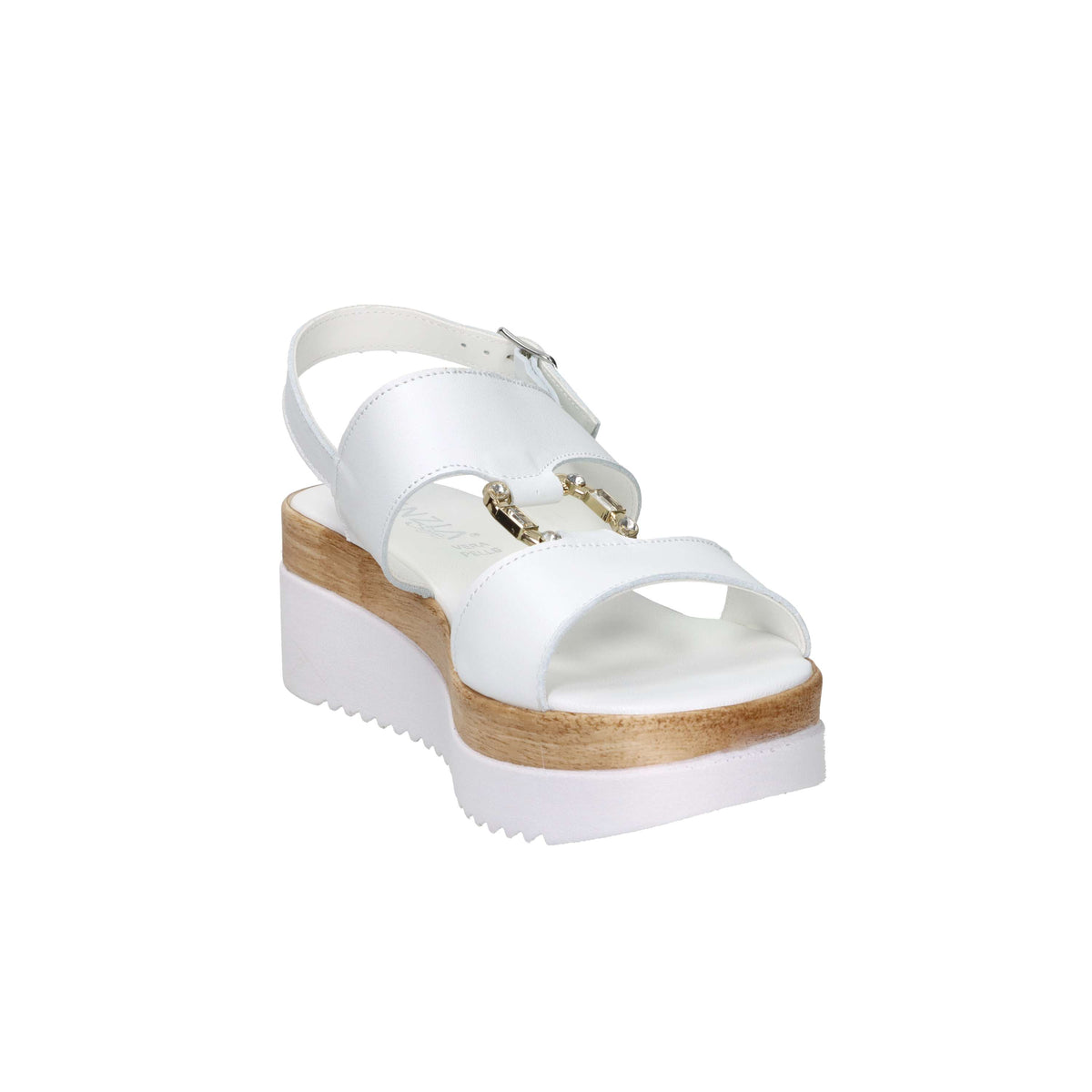 Cinzia Soft Damen Sandale mit Keilabsatz IAF343520 Weiß