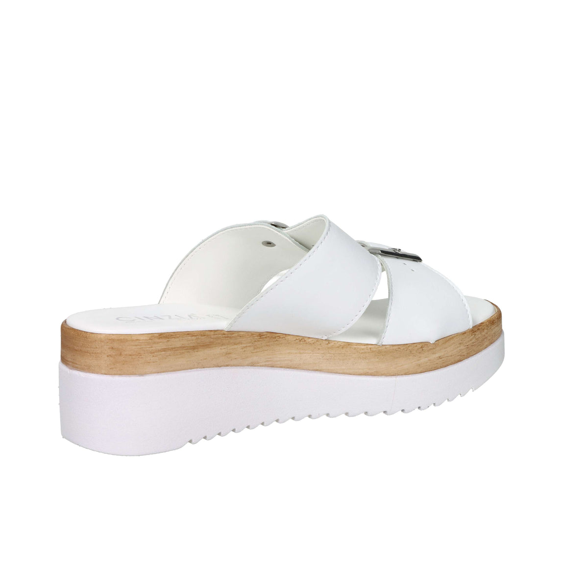 Cinzia Soft Donna Ciabatta con zeppa IAF343616 Bianco