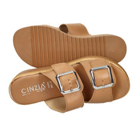 Cinzia Soft Damen Hausschuhe mit Keilabsatz IAF343616 Leder