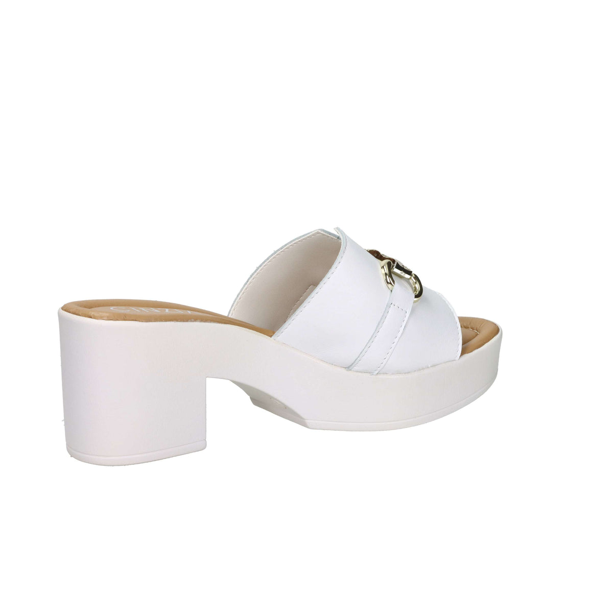Cinzia Soft Donna Ciabatta con tacco IAF203534 Bianco