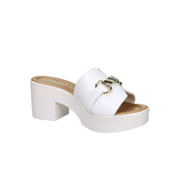 Cinzia Soft Donna Ciabatta con tacco IAF203534 Bianco