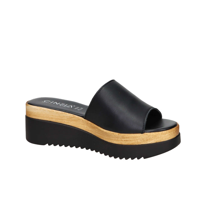 Cinzia Soft Damen Hausschuhe mit Keilabsatz IAF343421 Schwarz