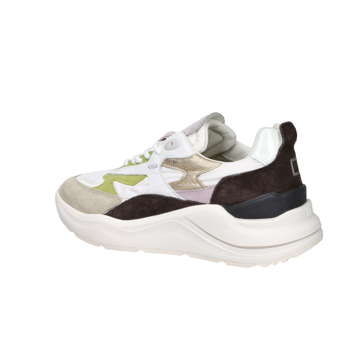 D.A.T.E. Femme Baskets W441-FG-CS-WH Blanc/Marron