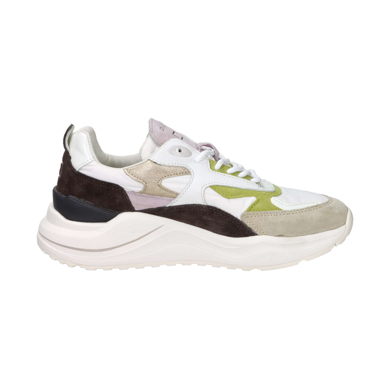 D.A.T.E. Women's Sneakers W441-FG-CS-WH White/Brown