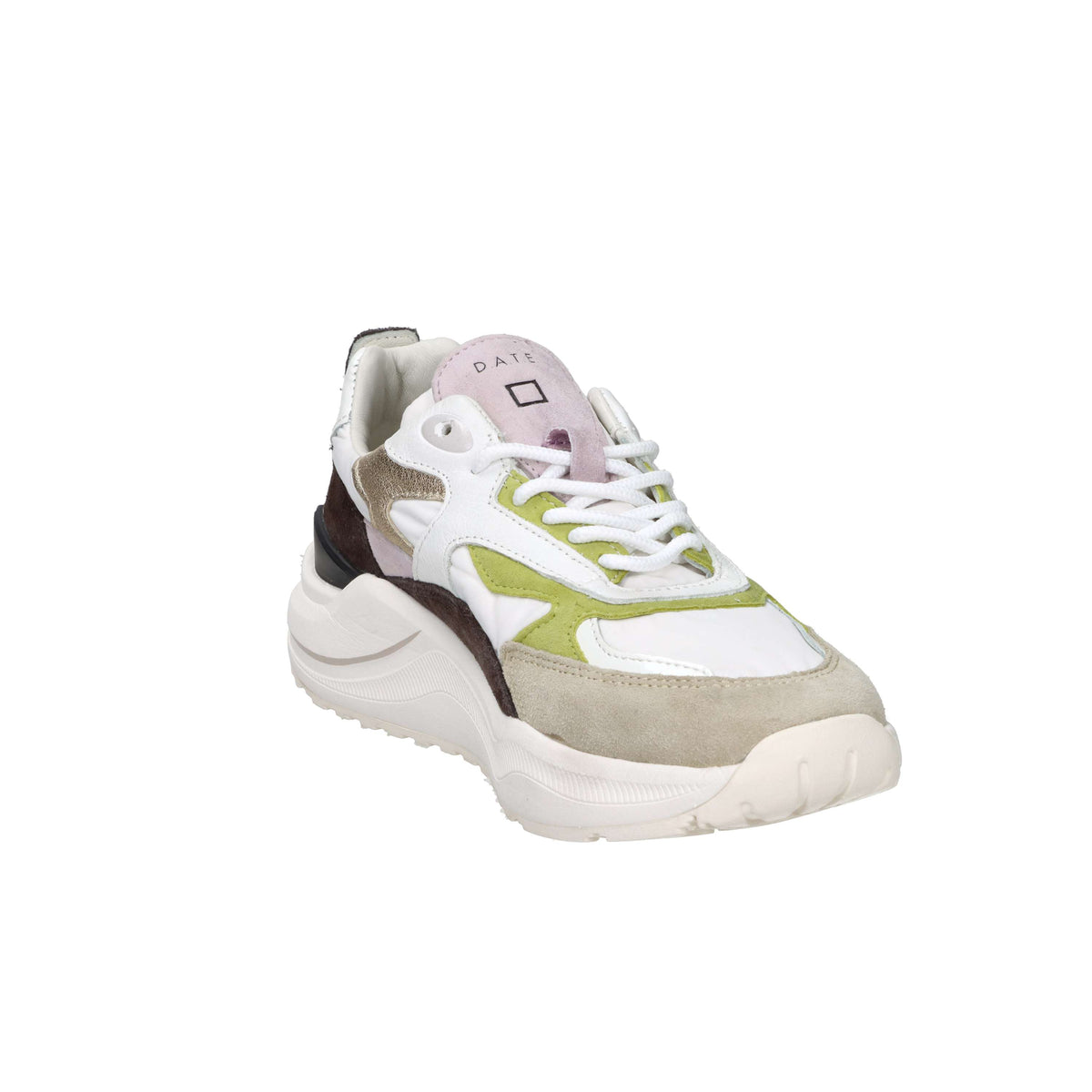 D.A.T.E. Femme Baskets W441-FG-CS-WH Blanc/Marron