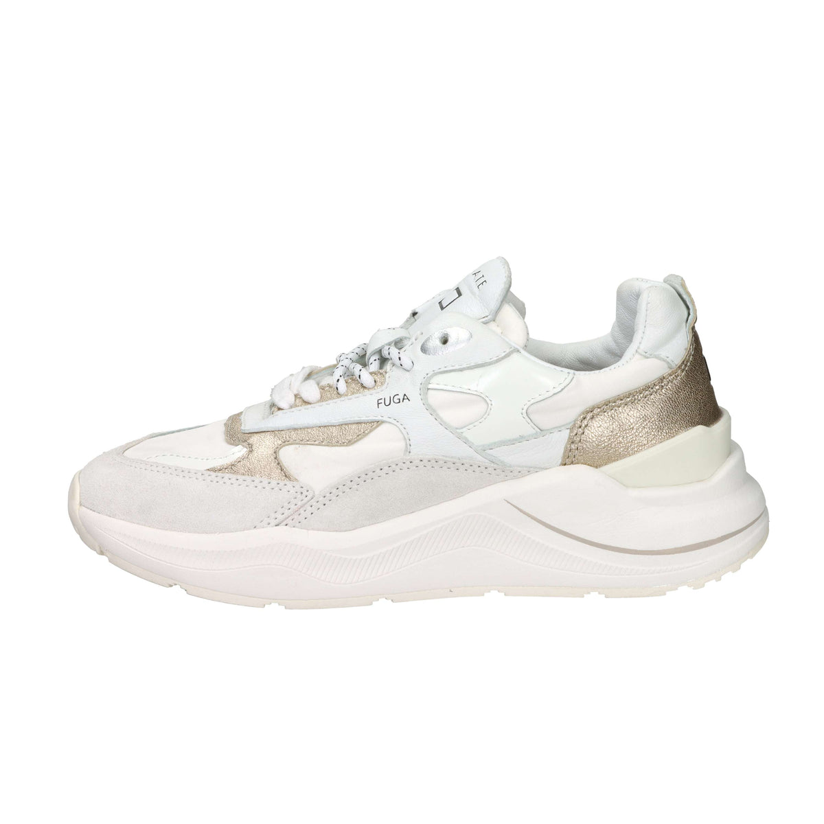 D.A.T.E. Donna Sneakers W441-FG-CO-WM Bianco/Oro