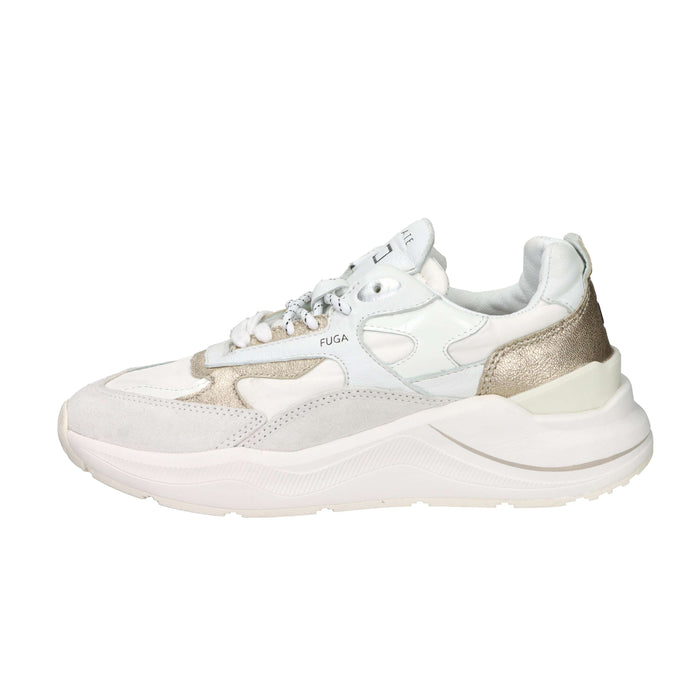 D.A.T.E. Donna Sneakers W441-FG-CO-WM Bianco/Oro