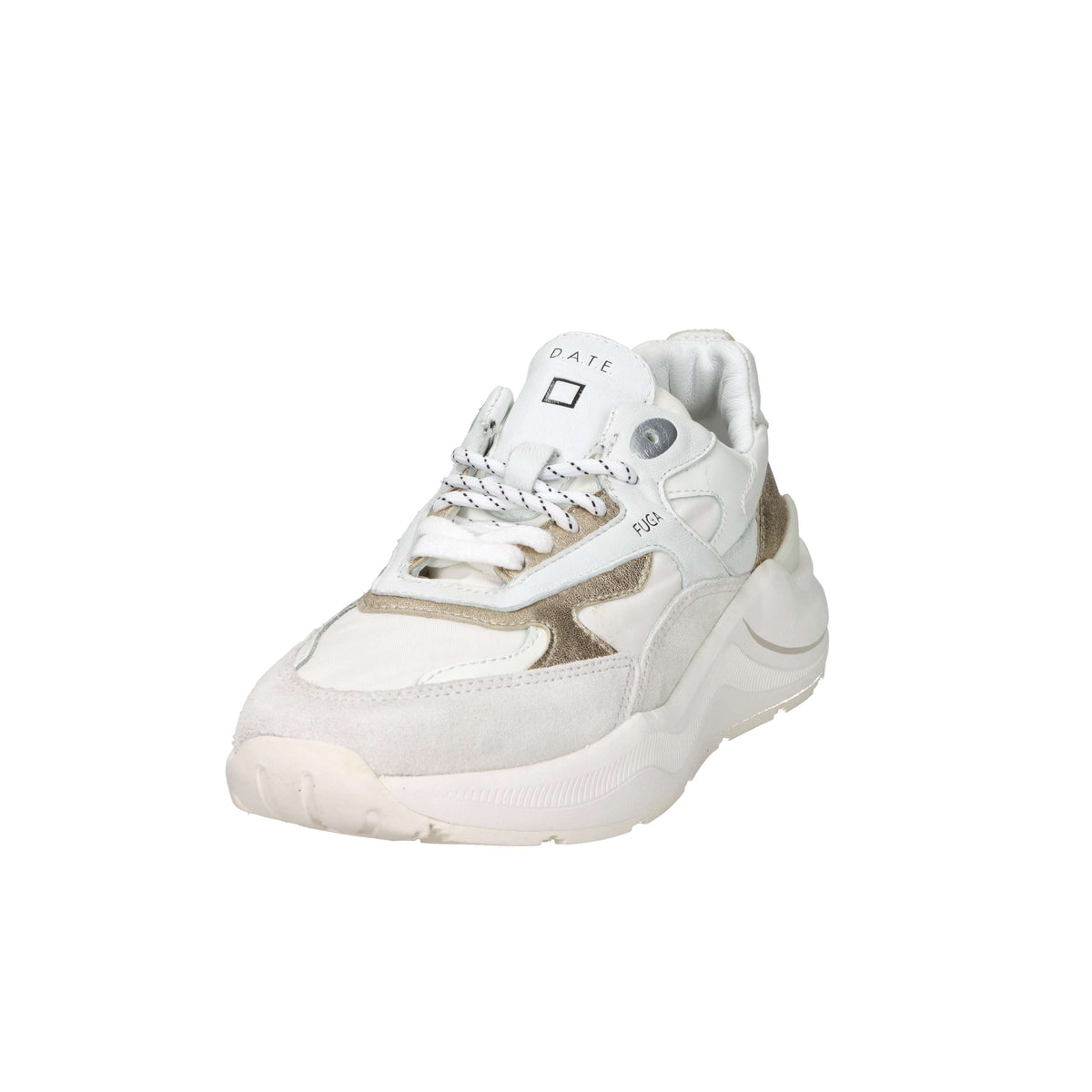 D.A.T.E. Donna Sneakers W441-FG-CO-WM Bianco/Oro