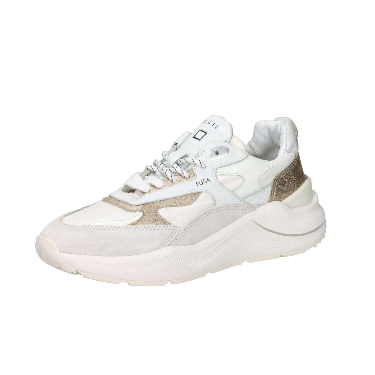 D.A.T.E. Donna Sneakers W441-FG-CO-WM Bianco/Oro