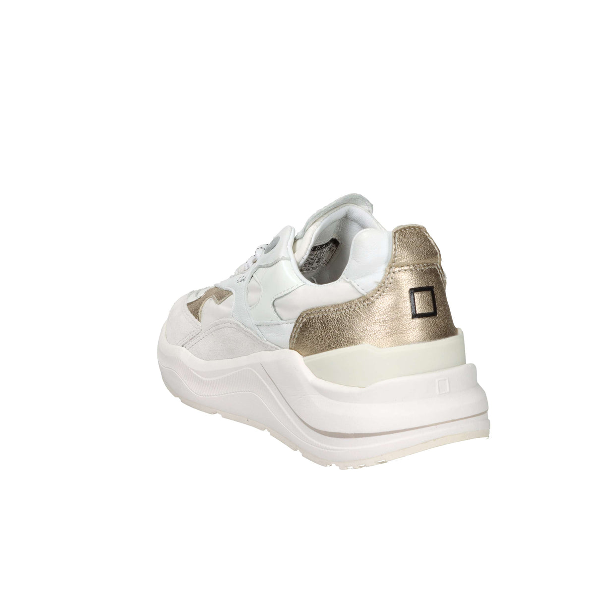 D.A.T.E. Donna Sneakers W441-FG-CO-WM Bianco/Oro