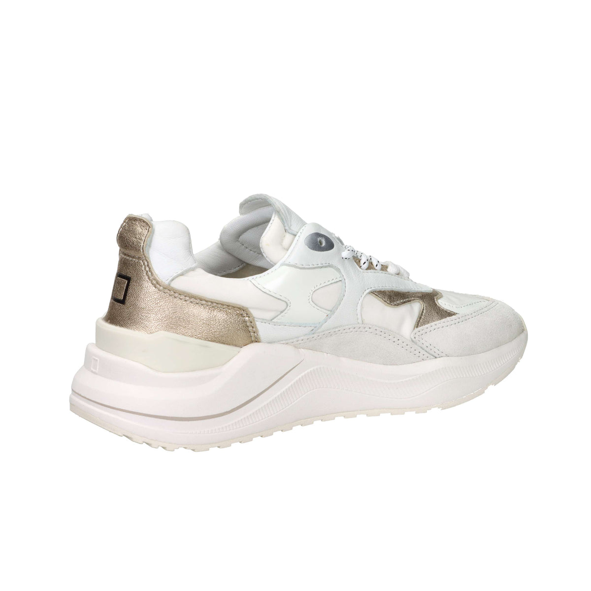 D.A.T.E. Donna Sneakers W441-FG-CO-WM Bianco/Oro
