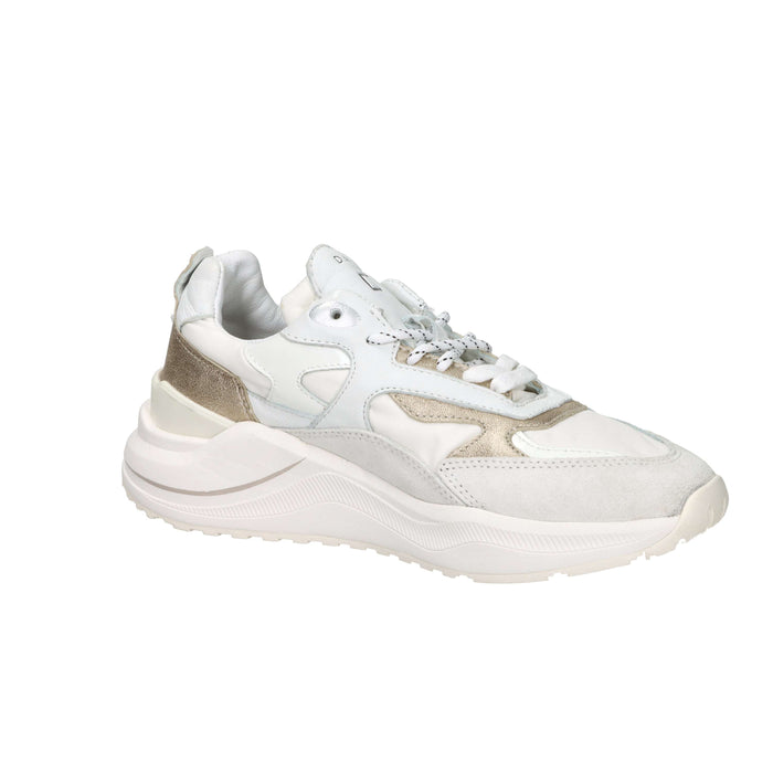 D.A.T.E. Donna Sneakers W441-FG-CO-WM Bianco/Oro