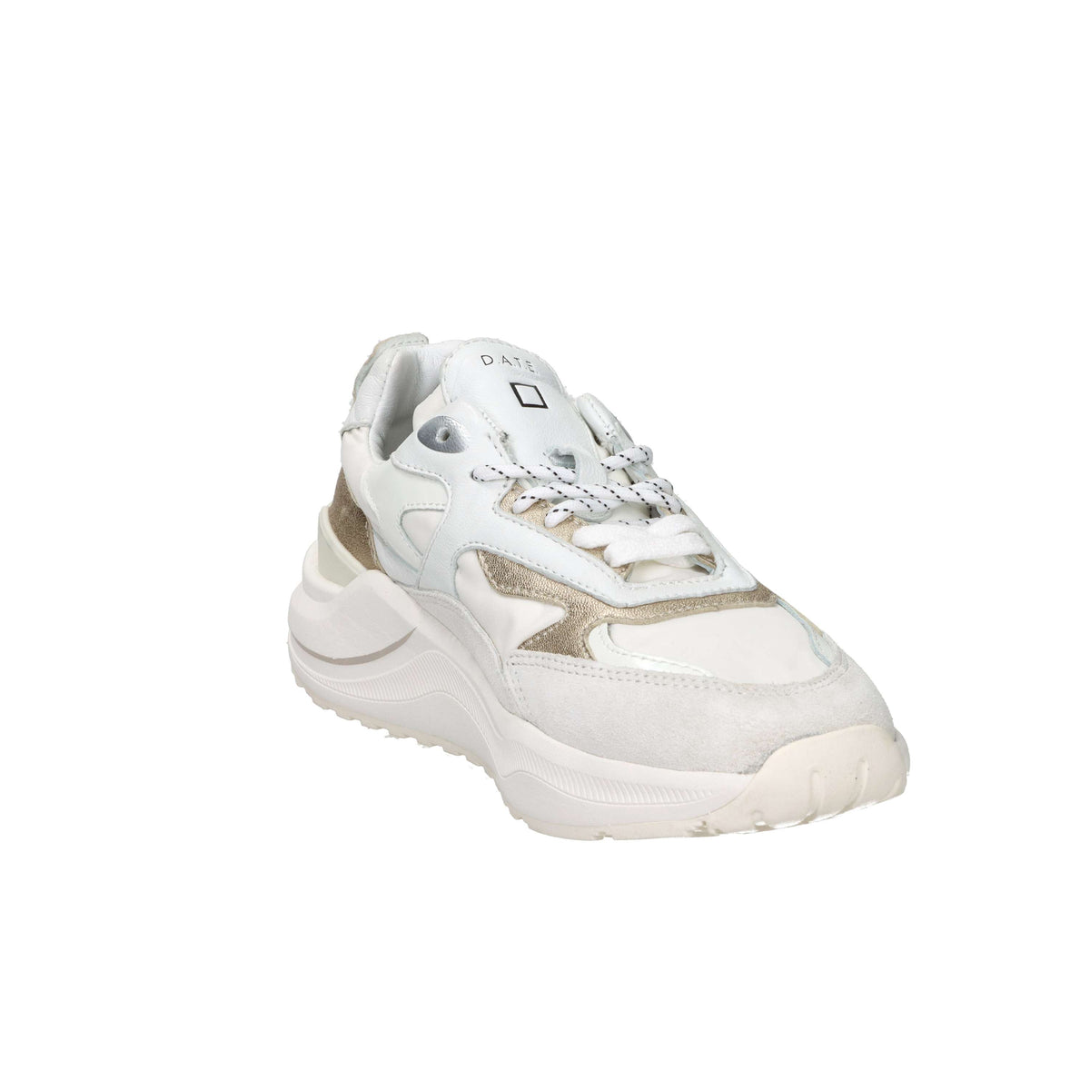 D.A.T.E. Donna Sneakers W441-FG-CO-WM Bianco/Oro