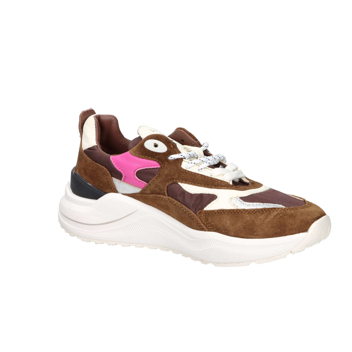 D.A.T.E. Femme Baskets W441-FG-CO-BR Marron