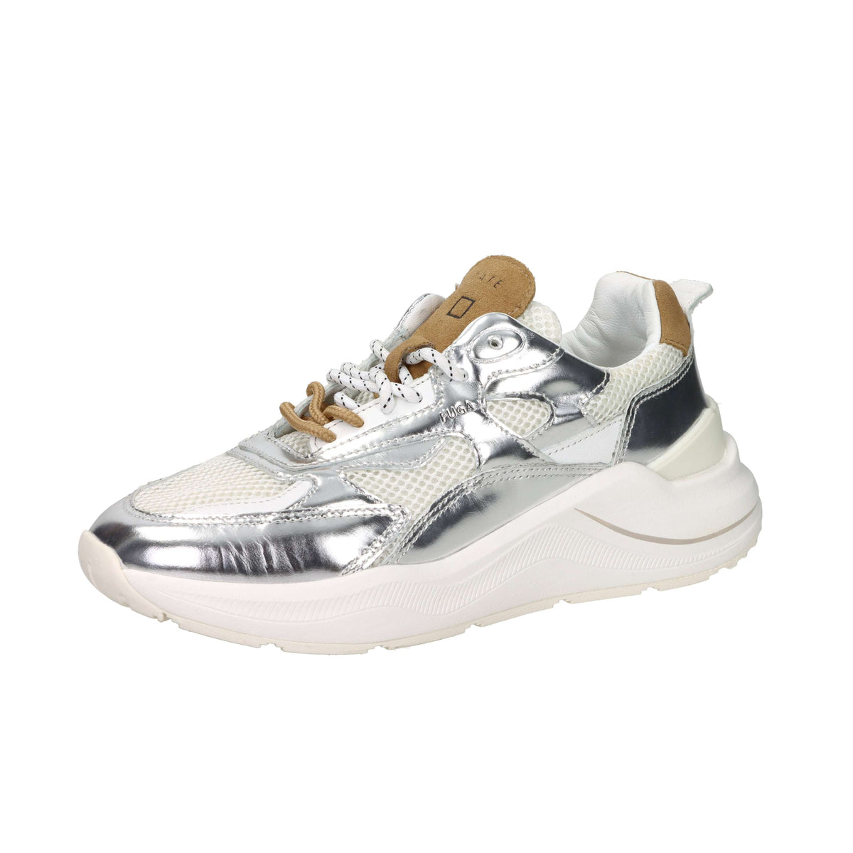 D.A.T.E. Women's Sneakers W441-FG-MR-RS White/Silver