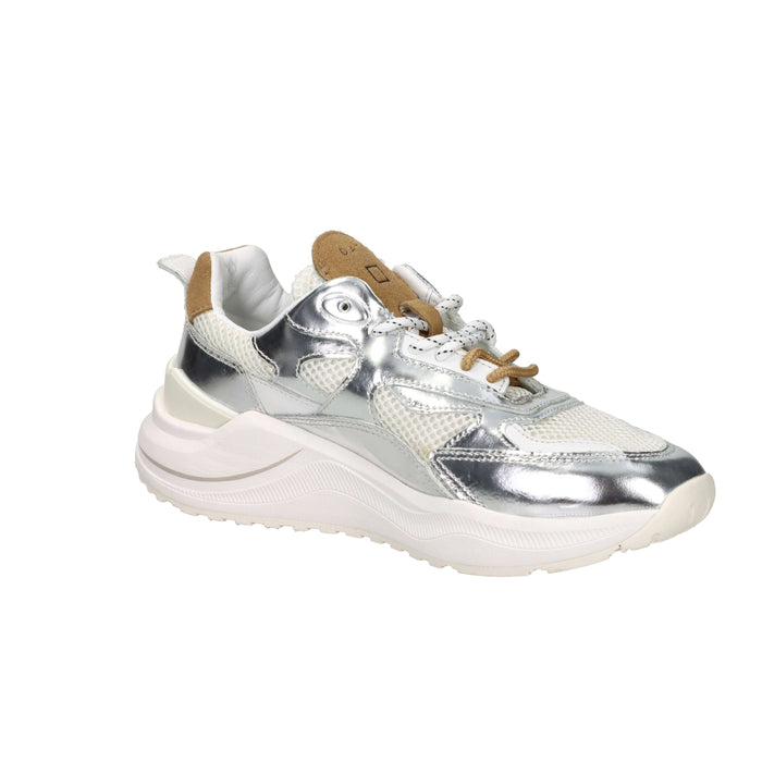 D.A.T.E. Donna Sneakers W441-FG-MR-RS Bianco/Argento