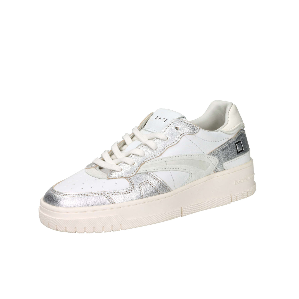D.A.T.E. Donna Sneakers W441-TO-LM-WS Bianco/Argento