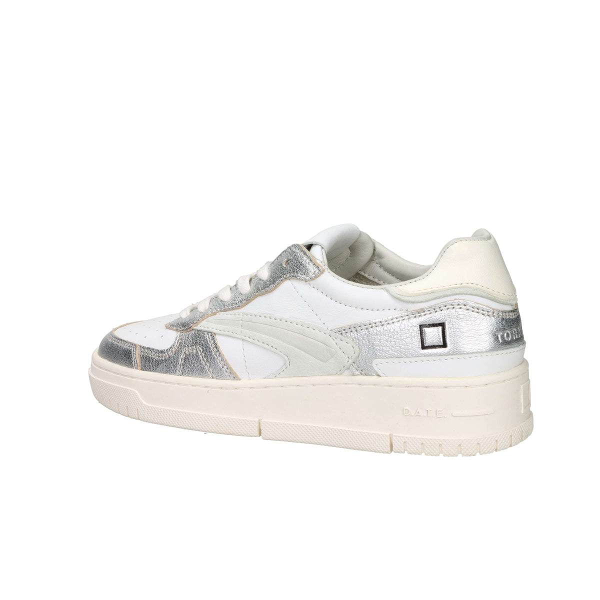 D.A.T.E. Donna Sneakers W441-TO-LM-WS Bianco/Argento