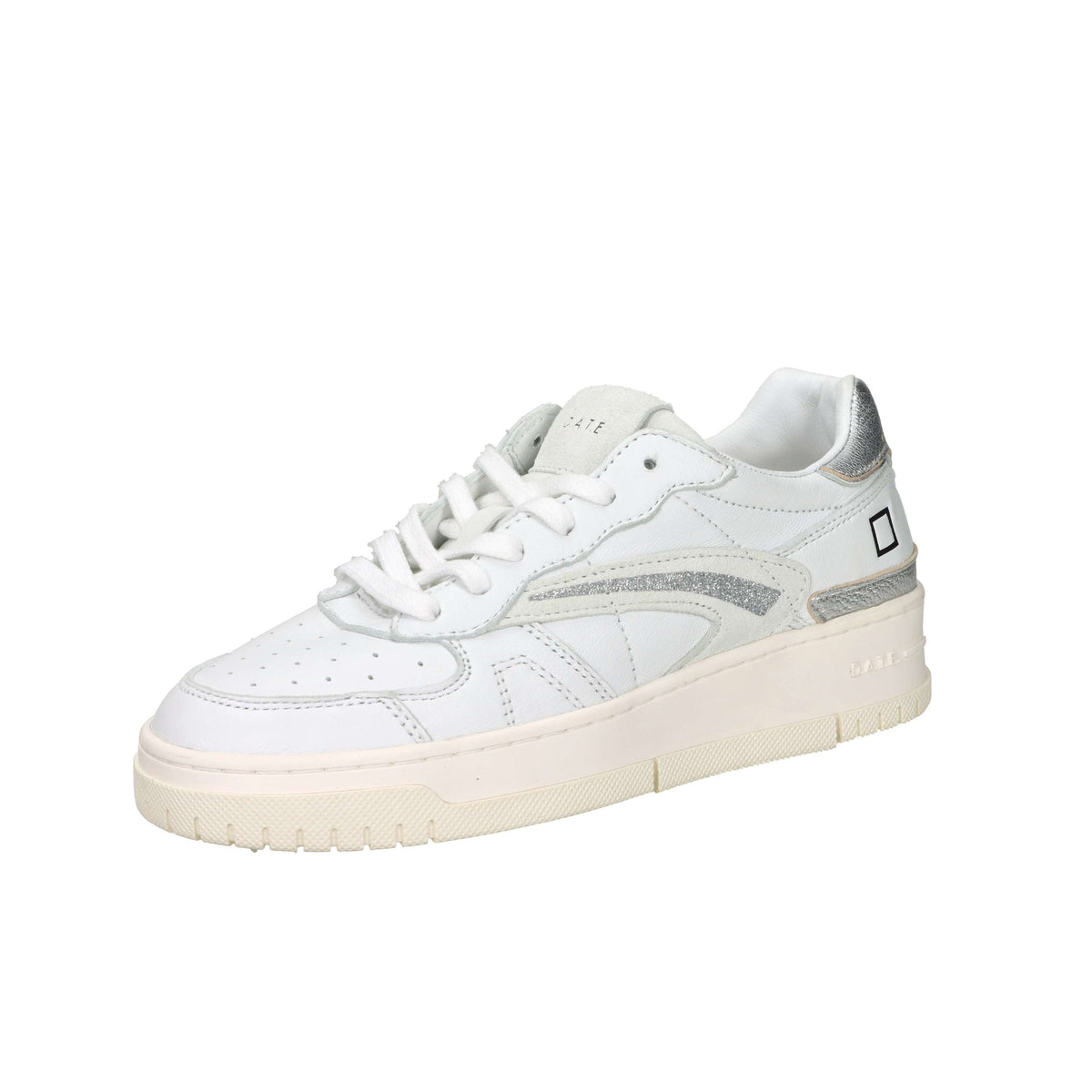 D.A.T.E. Donna Sneakers W441-TO-SH-WS Bianco/Argento