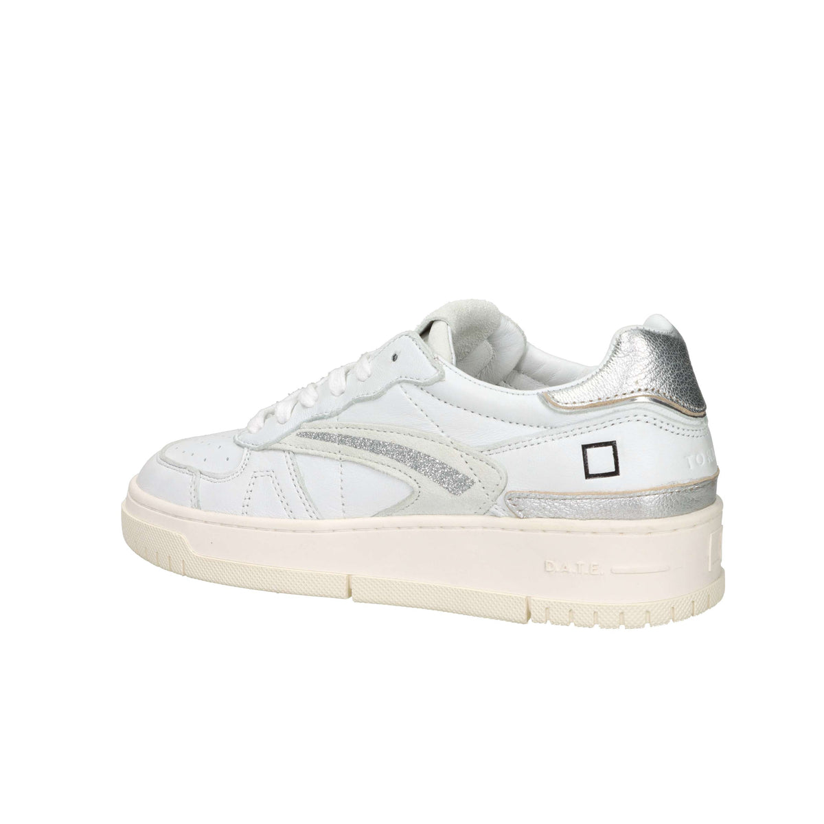 D.A.T.E. Donna Sneakers W441-TO-SH-WS Bianco/Argento