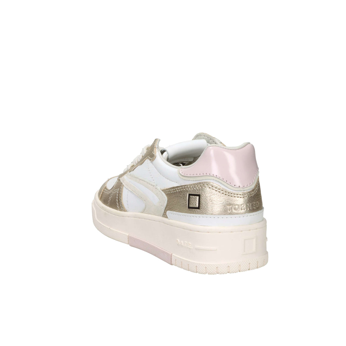 D.A.T.E. Donna Sneakers W441-TP-LM-WM Bianco/Oro